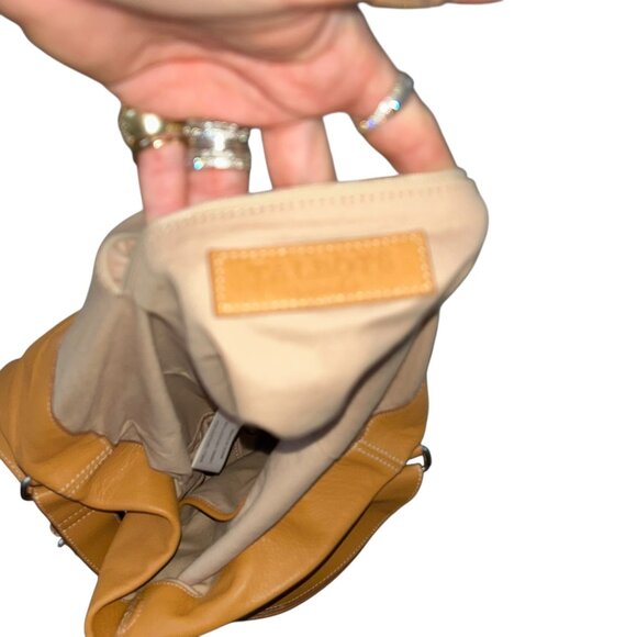 leather caramel talbots tawny shoulder bag large STUNNING LUXE - Picture 5 of 7